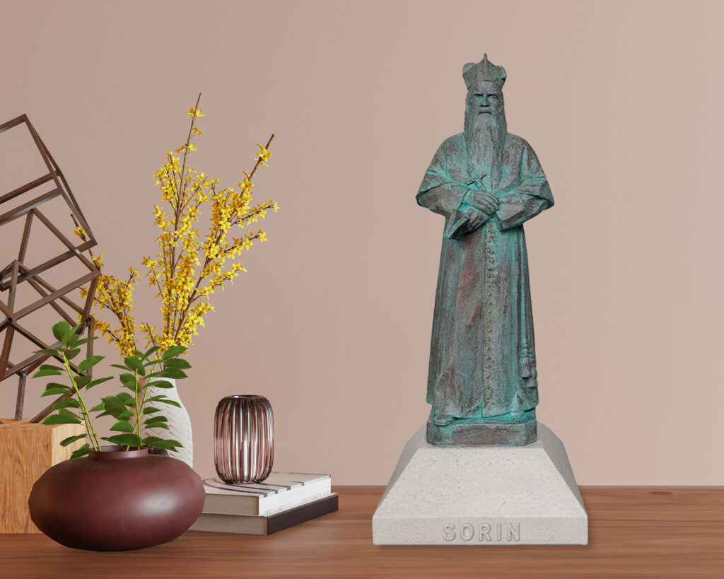 Father Sorin 16" Cold-Cast Bronze on Cast-Stone Base