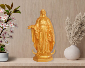 University of Notre Dame Our Mother 14.25" Cast-Resin w/ Shimmering Gold Mica Finish