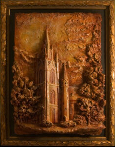 University of Notre Dame The Basilica of the Sacred Heart Relief Sculpture in Gold Frame
