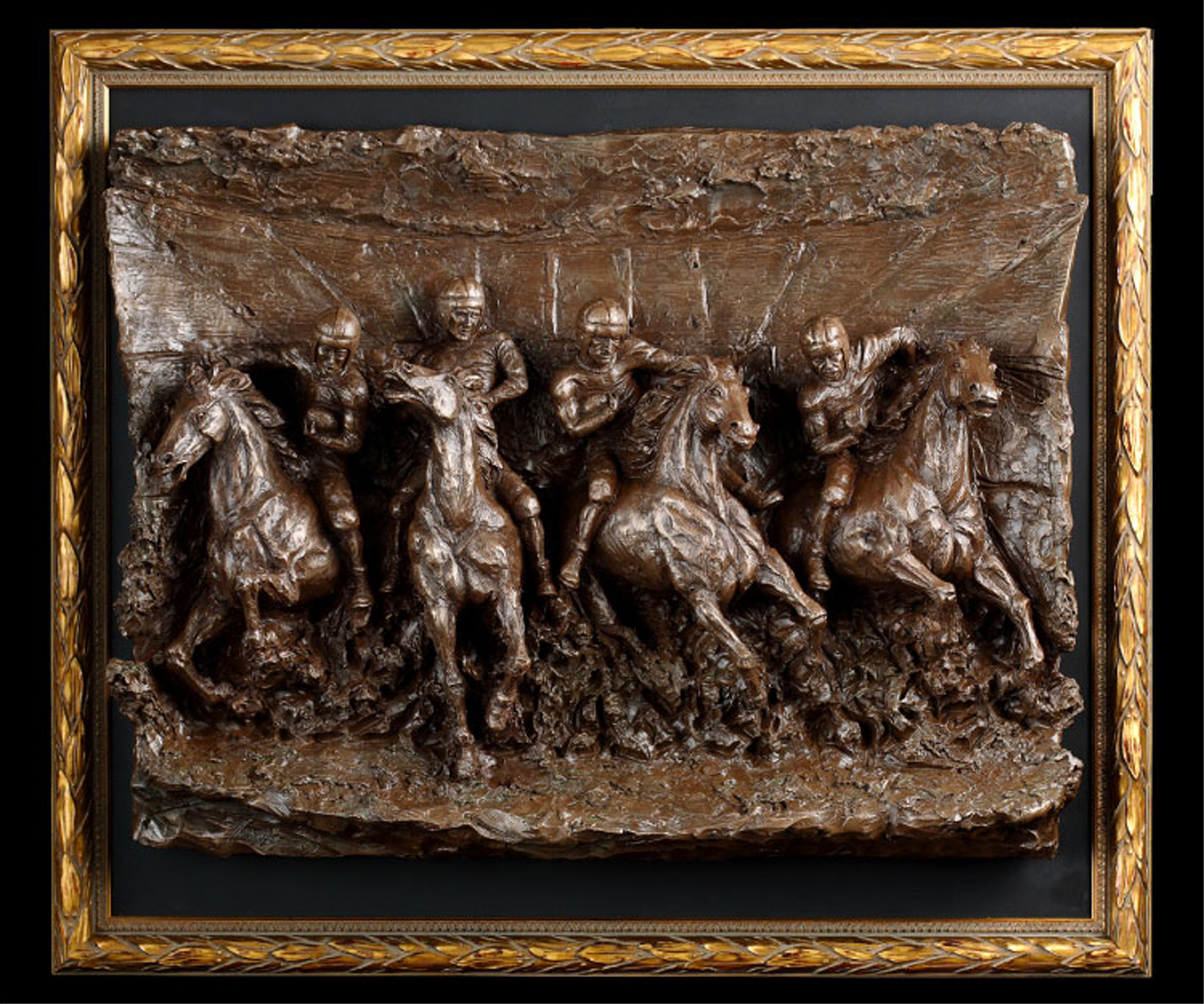 Four Horsemen Relief Sculpture Lost-Wax Bronze (Original Gallery-Size)