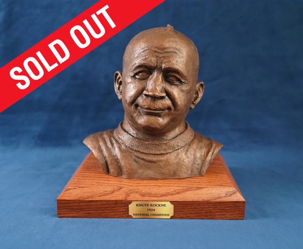 Coach Rockne Bronze Sculpture 