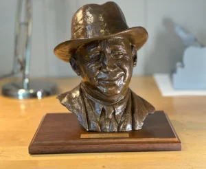 Knute Rockne with Fedora Bronze Sculpture