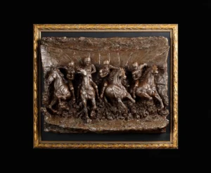 Four Horsemen Relief Sculpture Lost-Wax Bronze (Original Gallery-Size)